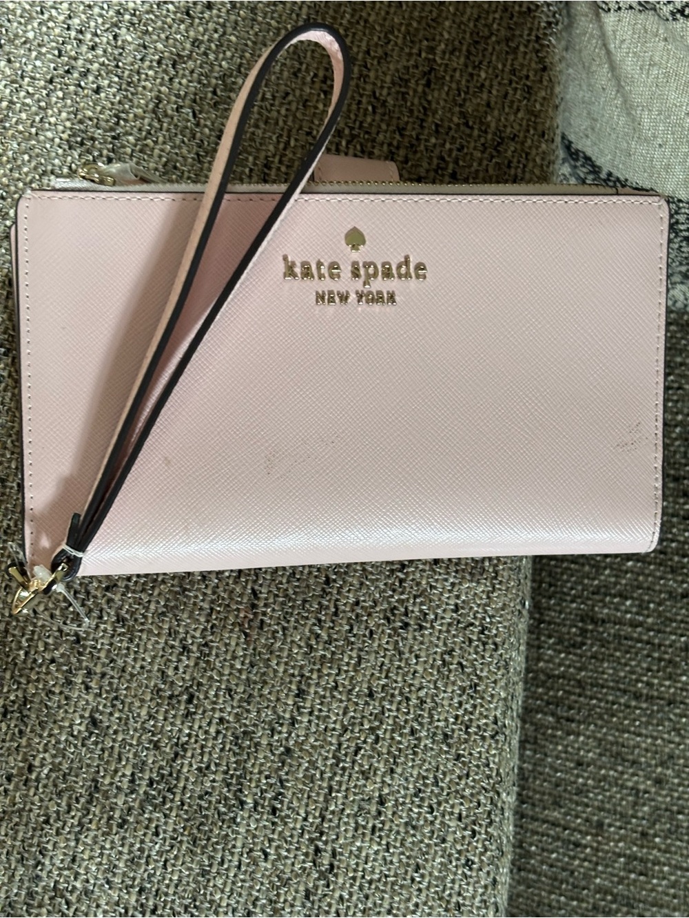 kate spade Blush Pink Saffiano Leather Wristlet Clutch - Picture 8 of 10